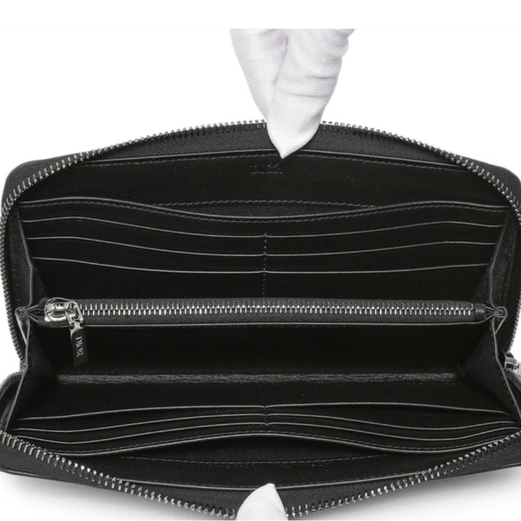 Christian Dior Vintage Black Leather Zippy Continental Wallet - Picture 1 of 9